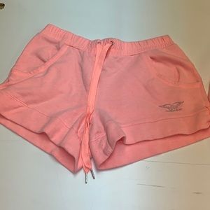 Pink shorts and hoodie